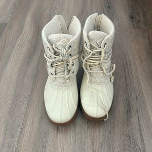 Sperry Beige Rain Snow Boots